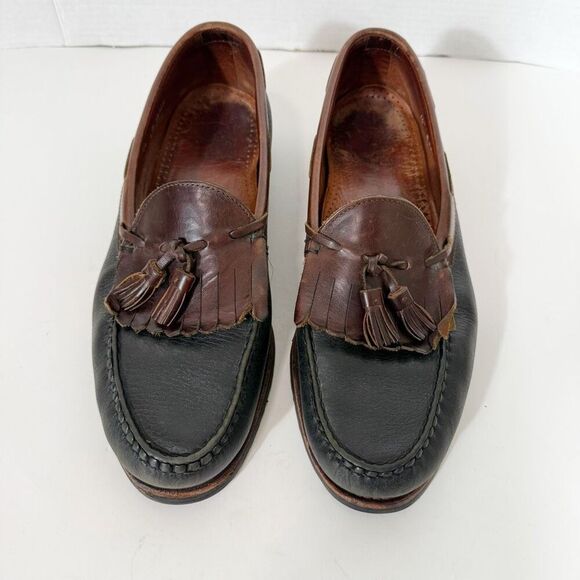 Allen Edmonds Mens Nashua Tassel Loafer Black Brown Leather Dress Shoes Size 14D main image 5